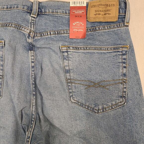 NWT Levi Strauss Signature Men's Regular Straight Leg Jeans 34x30 - Picture 7 of 7